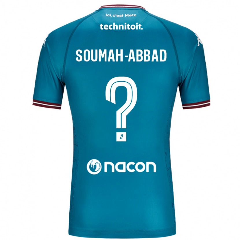 Danxen Mænd Édouard Soumah-Abbad #0 Bleu Benzin Udebane Spillertrøjer 2024/25 Trøje T-Shirt