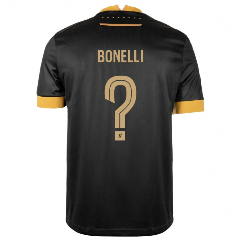 Danxen Mænd Lucas Bonelli #0 Sort Brun Udebane Spillertrøjer 2024/25 Trøje T-Shirt