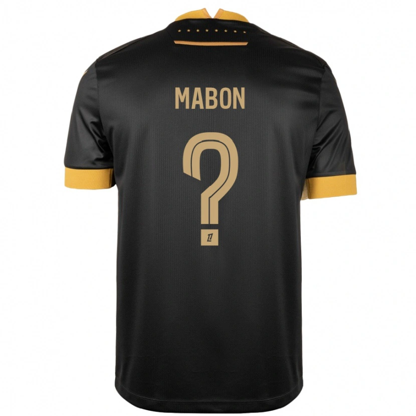 Danxen Mænd Tom Mabon #0 Sort Brun Udebane Spillertrøjer 2024/25 Trøje T-Shirt