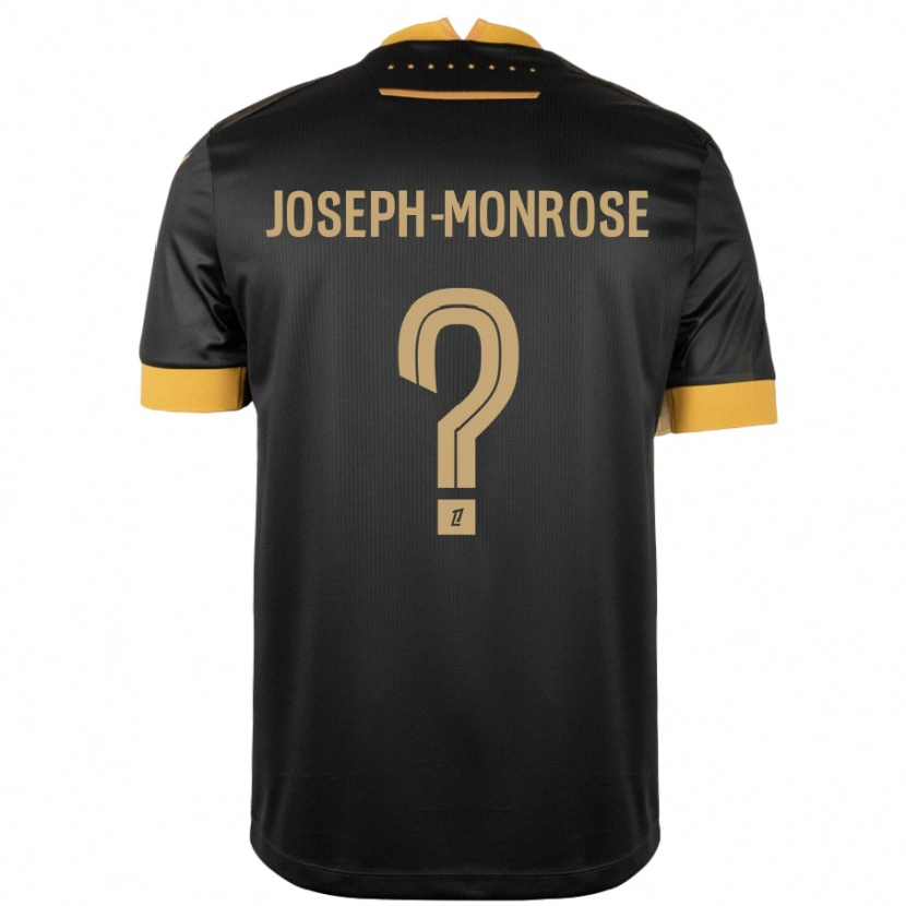 Danxen Mænd Florian Joseph-Monrose #0 Sort Brun Udebane Spillertrøjer 2024/25 Trøje T-Shirt