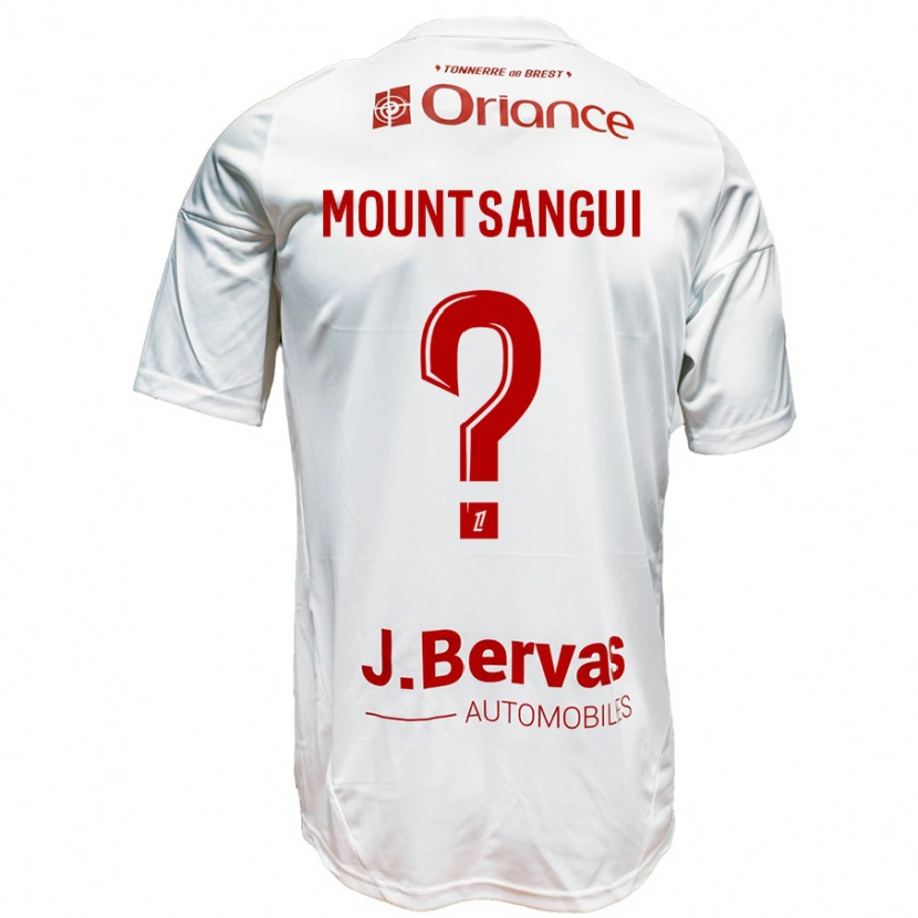 Danxen Mænd Warren Mountsangui #0 Hvid Rød Udebane Spillertrøjer 2024/25 Trøje T-Shirt