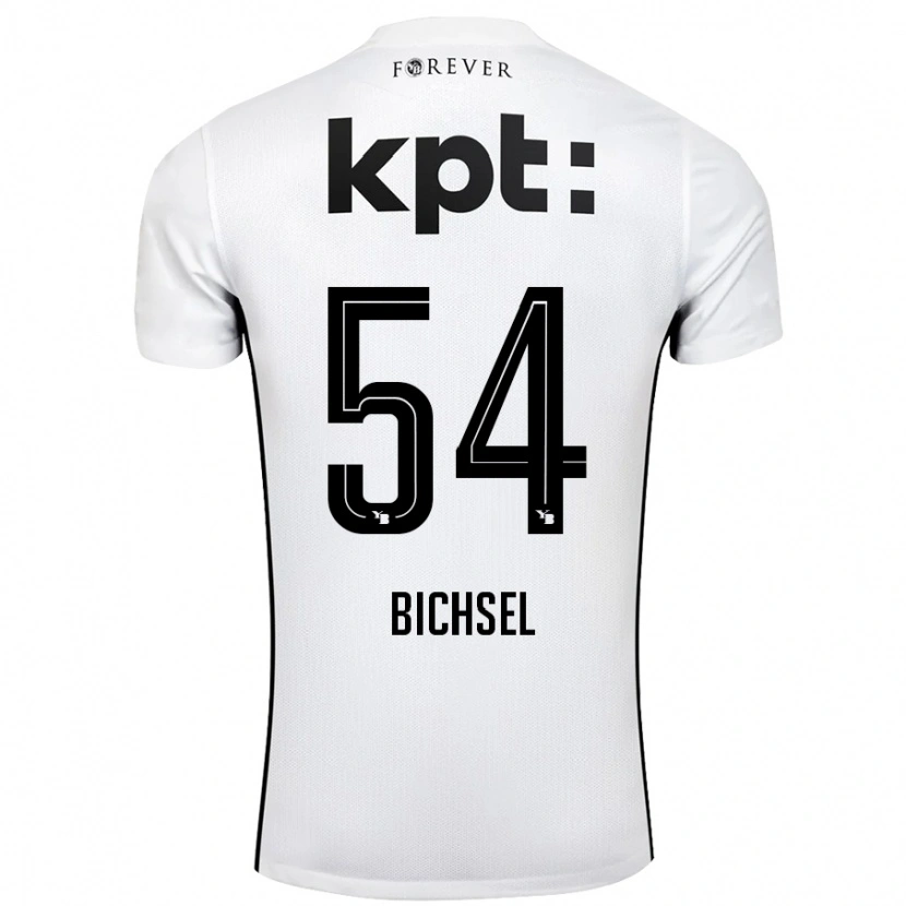 Danxen Mænd Joel Bichsel #54 Hvid Sort Udebane Spillertrøjer 2024/25 Trøje T-Shirt