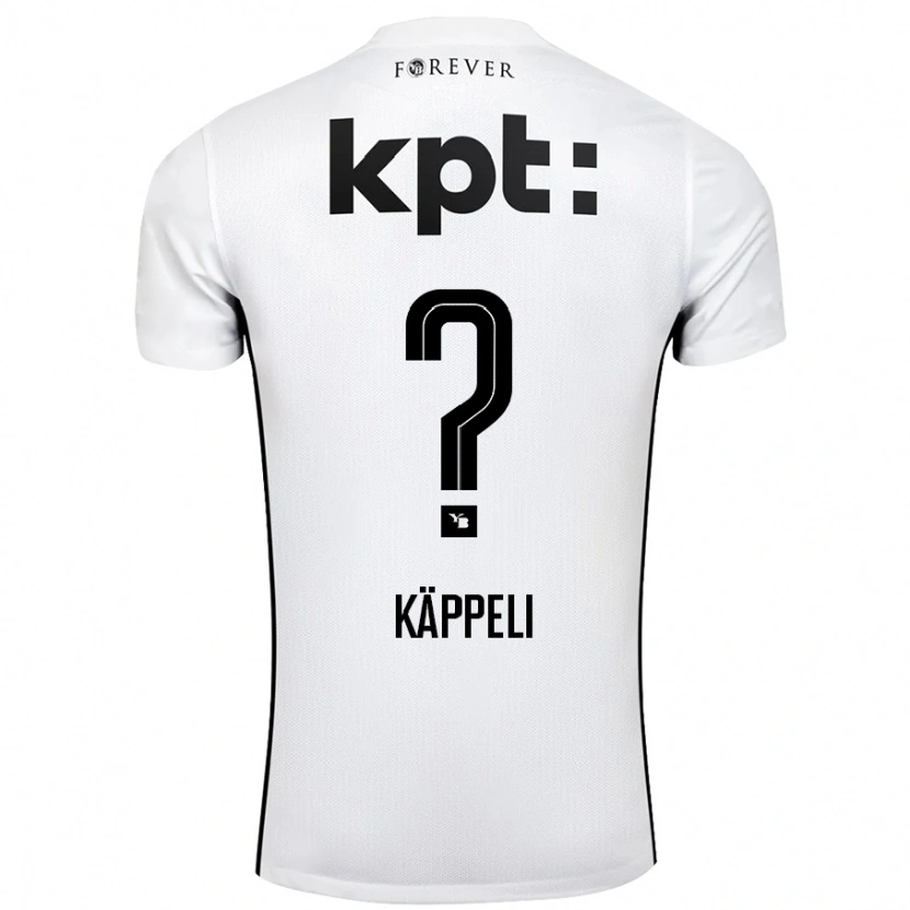 Danxen Mænd Cuno Käppeli #0 Hvid Sort Udebane Spillertrøjer 2024/25 Trøje T-Shirt