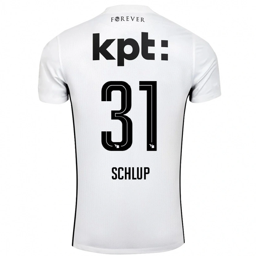 Danxen Mænd Giulia Schlup #31 Hvid Sort Udebane Spillertrøjer 2024/25 Trøje T-Shirt