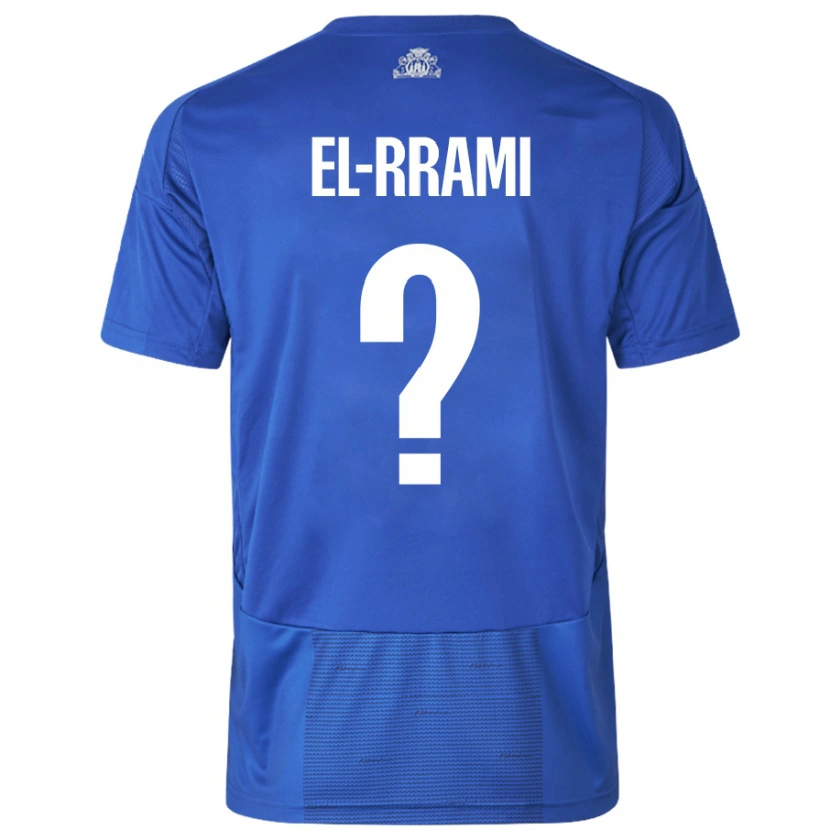 Danxen Mænd Jamil El-Rrami #0 Hvid Blå Udebane Spillertrøjer 2024/25 Trøje T-Shirt