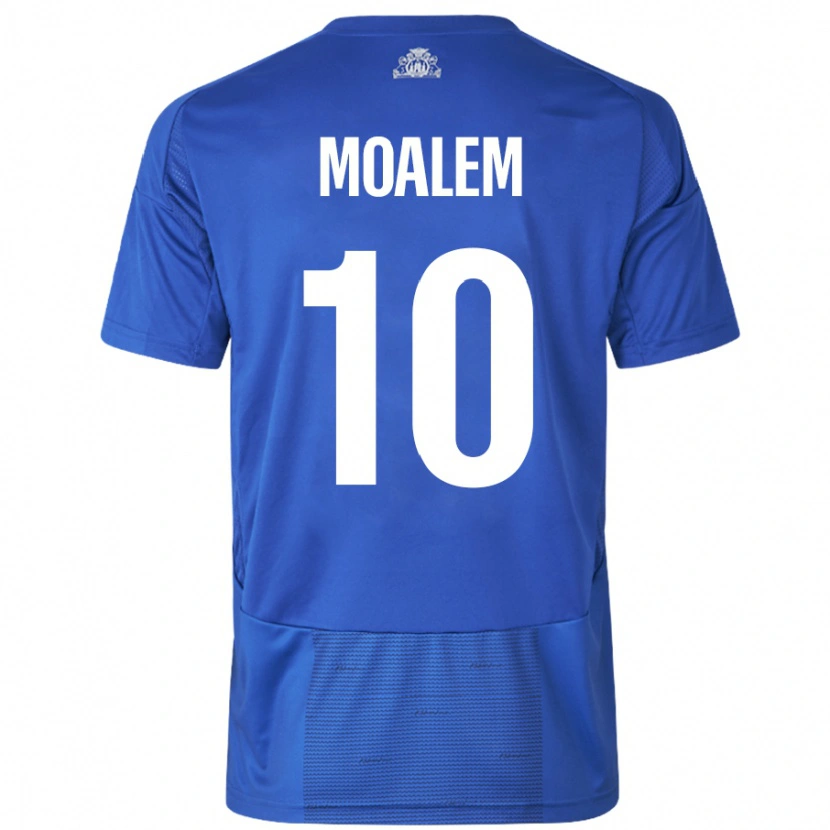 Danxen Mænd Jonathan Moalem #10 Hvid Blå Udebane Spillertrøjer 2024/25 Trøje T-Shirt