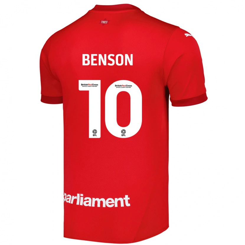 Danxen Kvinder Josh Benson #10 Rød Hjemmebane Spillertrøjer 2024/25 Trøje T-Shirt