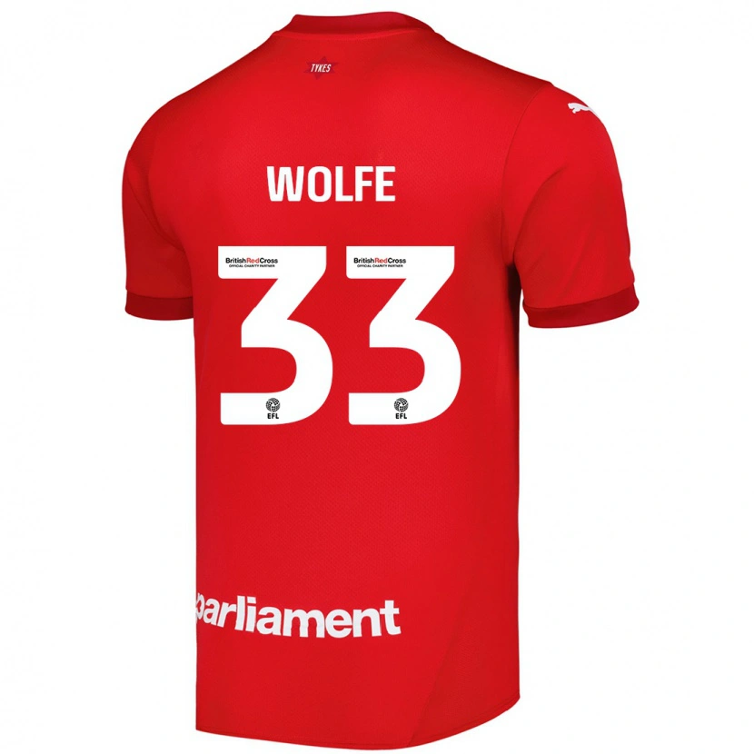 Danxen Kvinder Matty Wolfe #33 Rød Hjemmebane Spillertrøjer 2024/25 Trøje T-Shirt