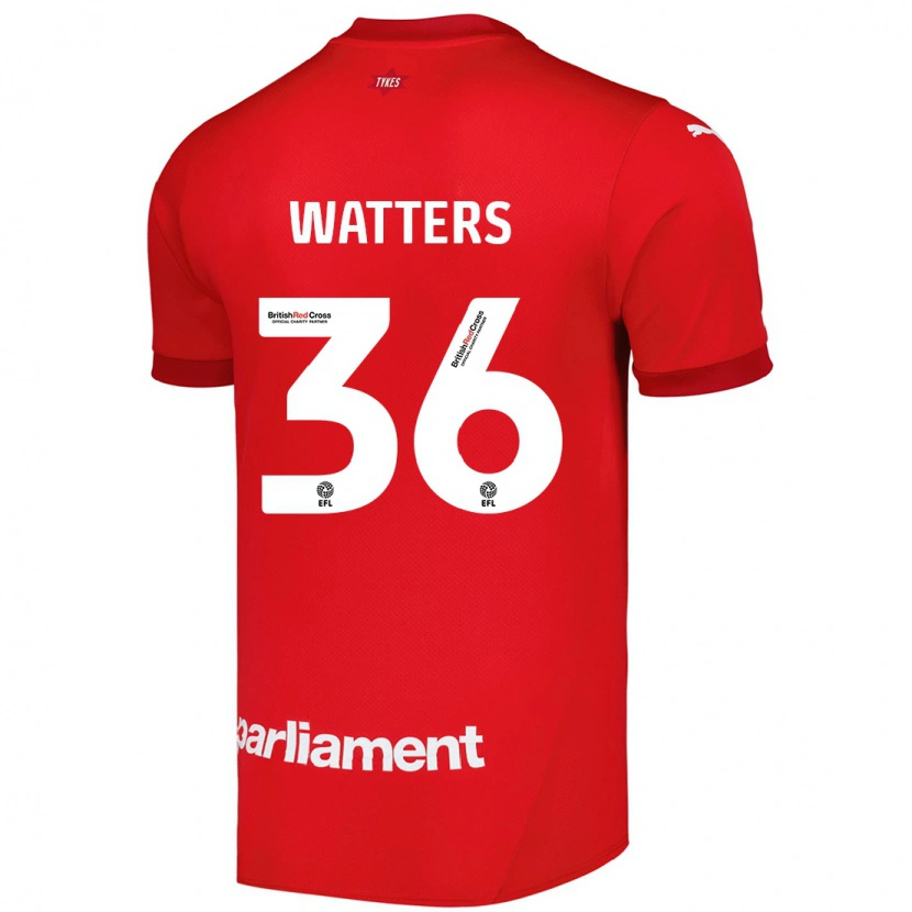 Danxen Kvinder Max Watters #36 Rød Hjemmebane Spillertrøjer 2024/25 Trøje T-Shirt