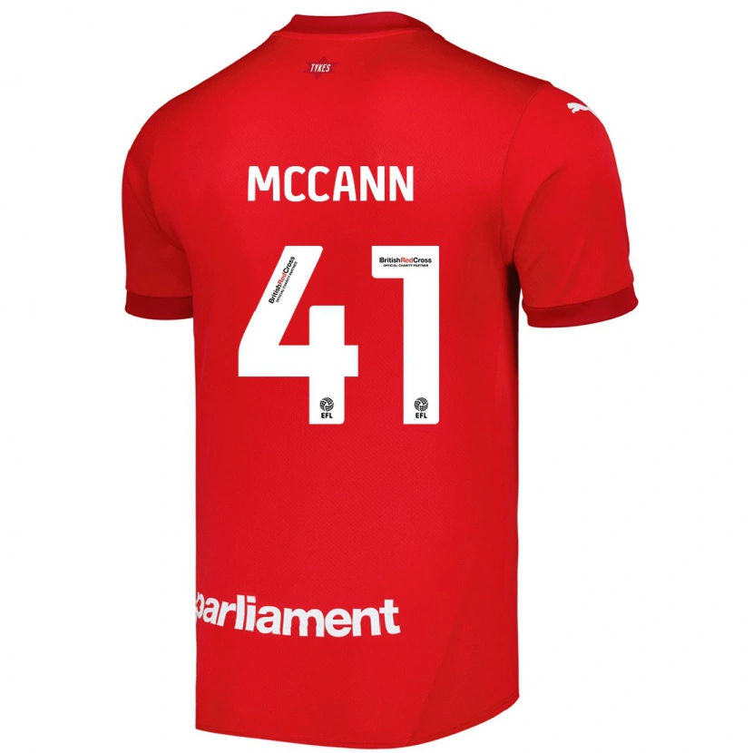Danxen Kvinder Bayley Mccann #41 Rød Hjemmebane Spillertrøjer 2024/25 Trøje T-Shirt