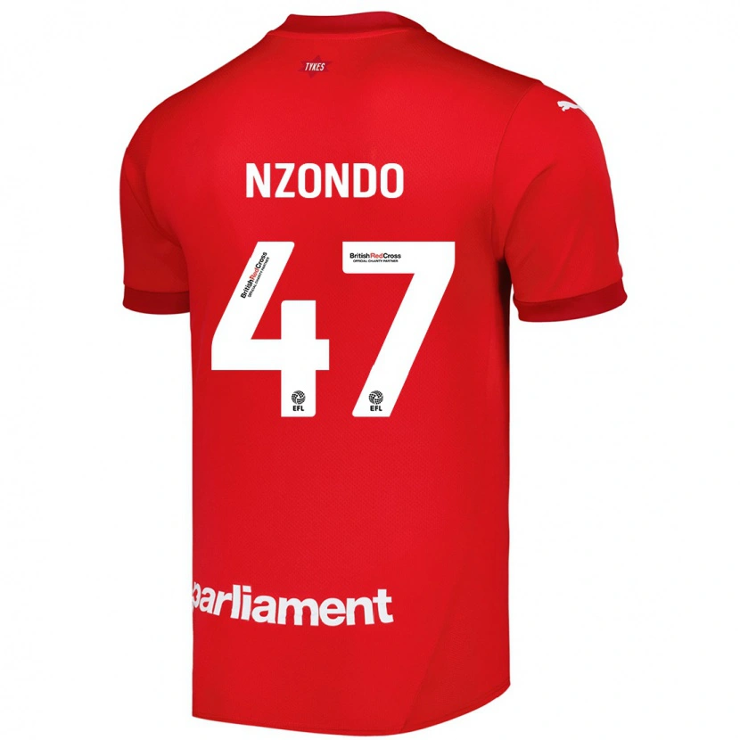 Danxen Kvinder Emmaisa Nzondo #47 Rød Hjemmebane Spillertrøjer 2024/25 Trøje T-Shirt