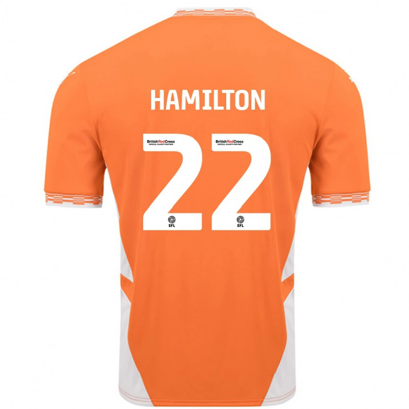 Danxen Kvinder Cj Hamilton #22 Orange Hvid Hjemmebane Spillertrøjer 2024/25 Trøje T-Shirt