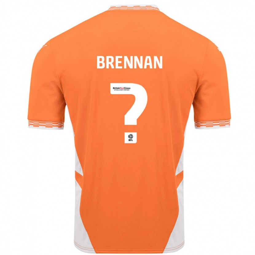 Danxen Kvinder Emily Brennan #0 Orange Hvid Hjemmebane Spillertrøjer 2024/25 Trøje T-Shirt