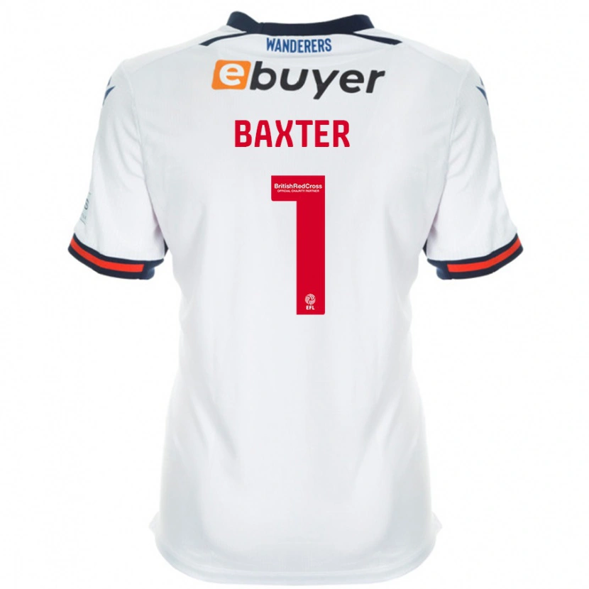 Danxen Kvinder Nathan Baxter #1 Hvid Hjemmebane Spillertrøjer 2024/25 Trøje T-Shirt