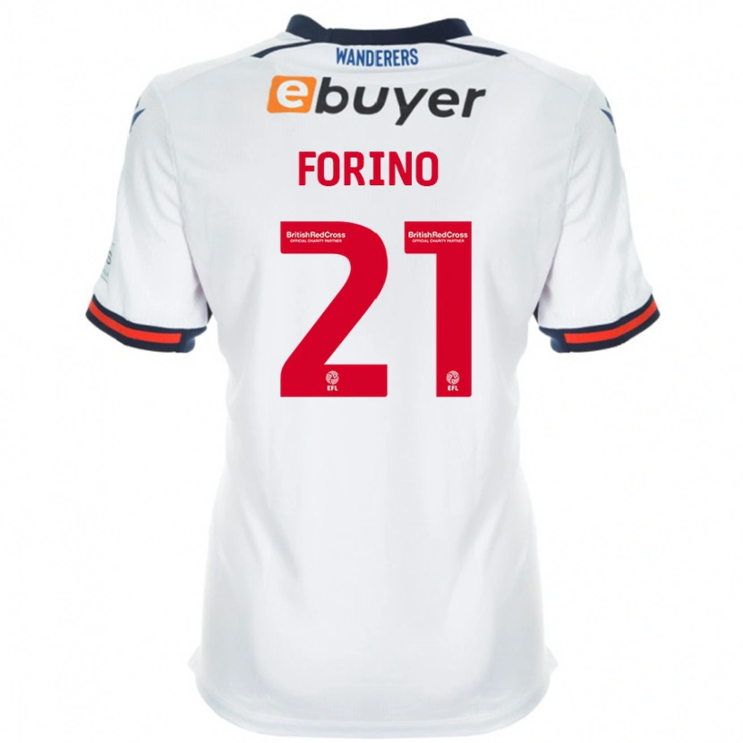 Danxen Kvinder Chris Forino #21 Hvid Hjemmebane Spillertrøjer 2024/25 Trøje T-Shirt