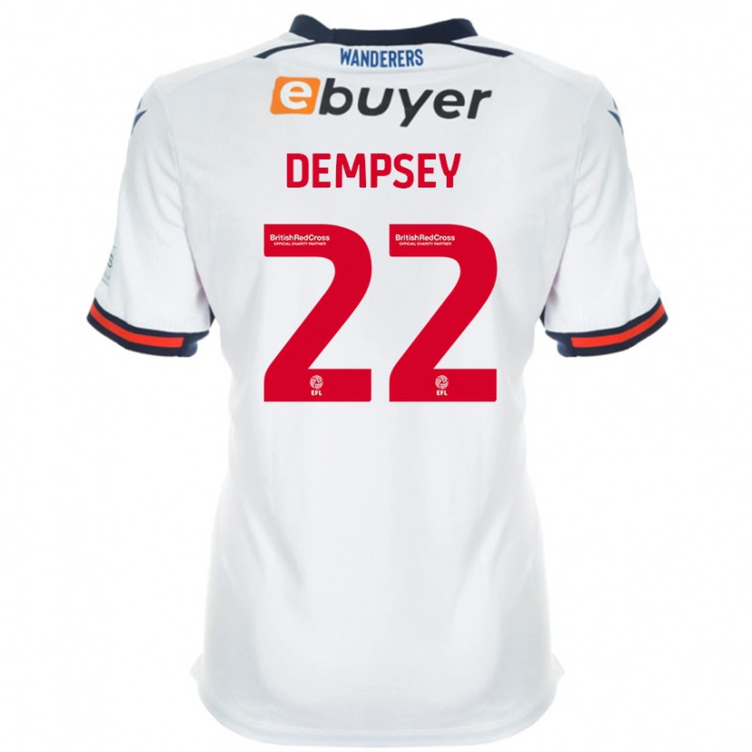 Danxen Kvinder Kyle Dempsey #22 Hvid Hjemmebane Spillertrøjer 2024/25 Trøje T-Shirt