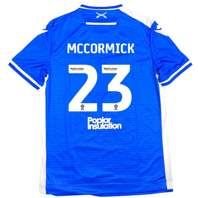 Danxen Kvinder Luke Mccormick #23 Blå Hvid Hjemmebane Spillertrøjer 2024/25 Trøje T-Shirt