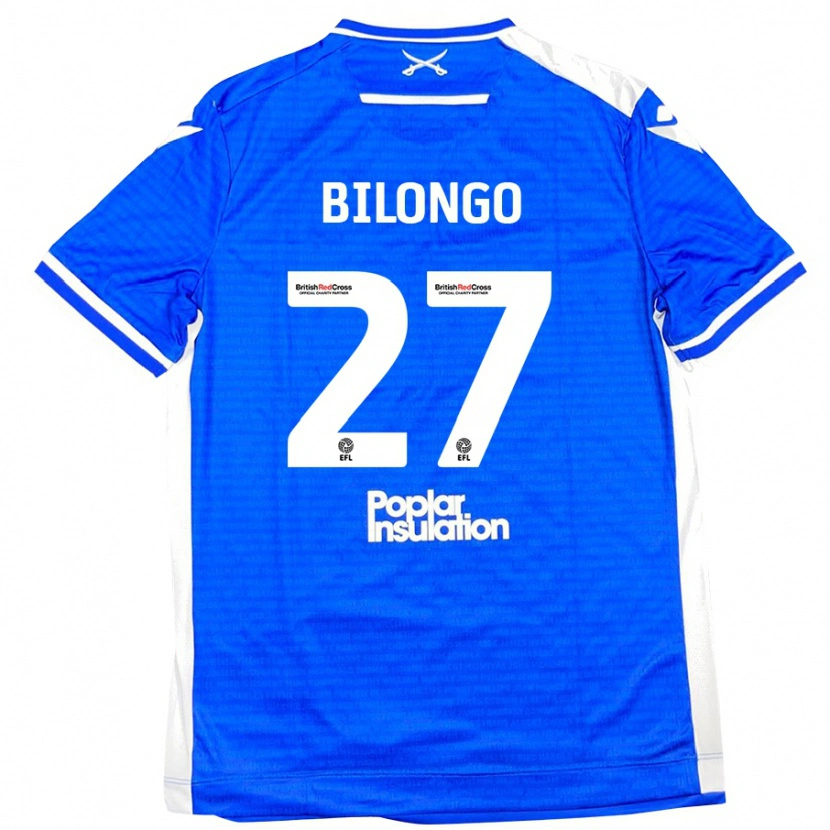 Danxen Kvinder Bryant Bilongo #27 Blå Hvid Hjemmebane Spillertrøjer 2024/25 Trøje T-Shirt