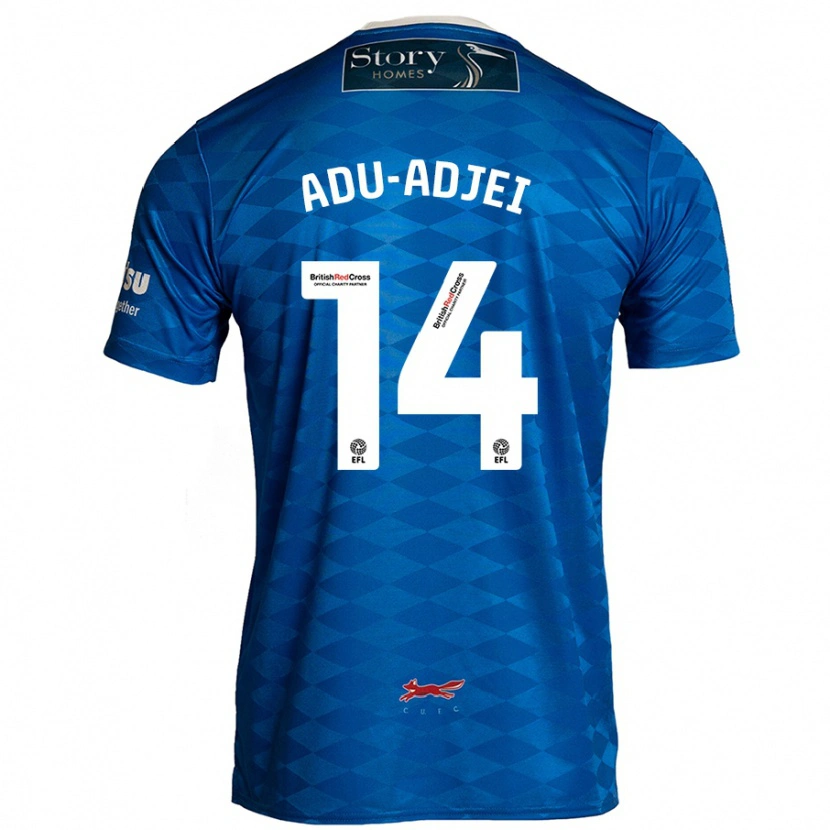 Danxen Kvinder Daniel Adu-Adjei #14 Blå Hjemmebane Spillertrøjer 2024/25 Trøje T-Shirt