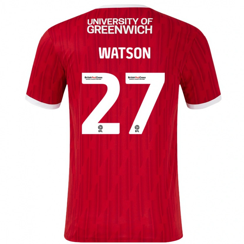Danxen Kvinder Tennai Watson #27 Rød Hvid Hjemmebane Spillertrøjer 2024/25 Trøje T-Shirt