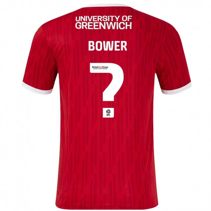 Danxen Kvinder Toby Bower #0 Rød Hvid Hjemmebane Spillertrøjer 2024/25 Trøje T-Shirt
