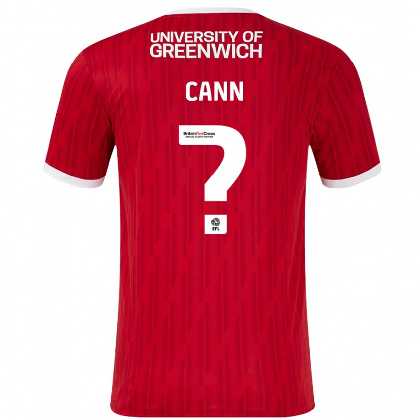 Danxen Kvinder Ethan Cann #0 Rød Hvid Hjemmebane Spillertrøjer 2024/25 Trøje T-Shirt