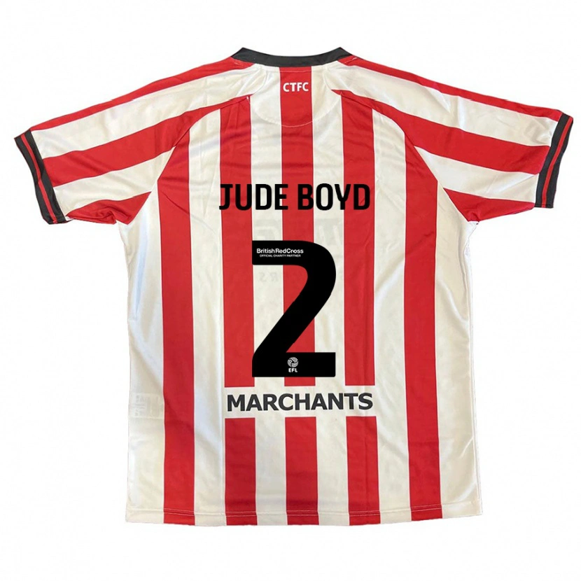 Danxen Kvinder Arkell Jude-Boyd #2 Rød Hvid Hjemmebane Spillertrøjer 2024/25 Trøje T-Shirt