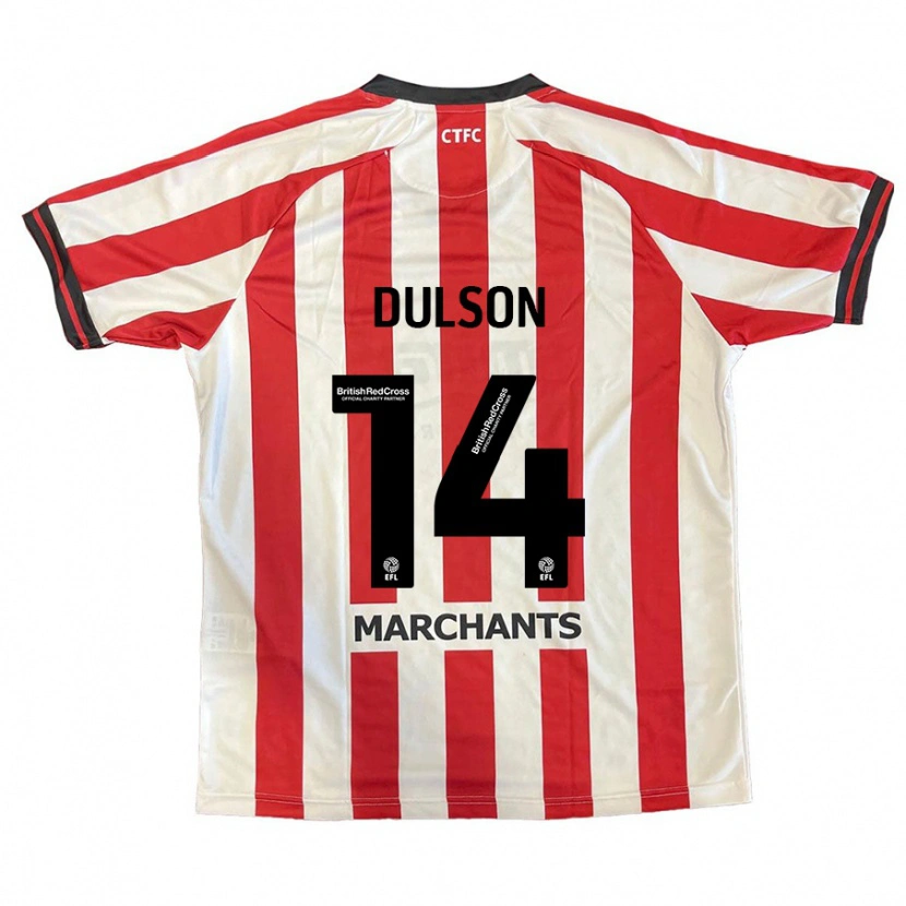 Danxen Kvinder Liam Dulson #14 Rød Hvid Hjemmebane Spillertrøjer 2024/25 Trøje T-Shirt