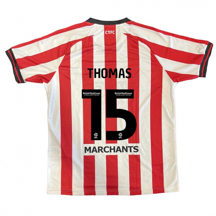 Danxen Kvinder Jordan Thomas #15 Rød Hvid Hjemmebane Spillertrøjer 2024/25 Trøje T-Shirt