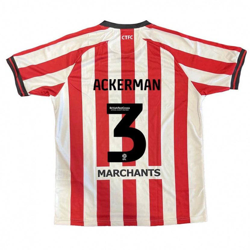 Danxen Kvinder Daisy Ackerman #3 Rød Hvid Hjemmebane Spillertrøjer 2024/25 Trøje T-Shirt