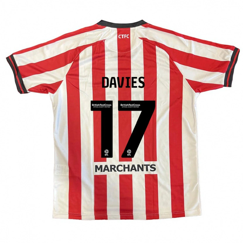 Danxen Kvinder Annabel Davies #17 Rød Hvid Hjemmebane Spillertrøjer 2024/25 Trøje T-Shirt