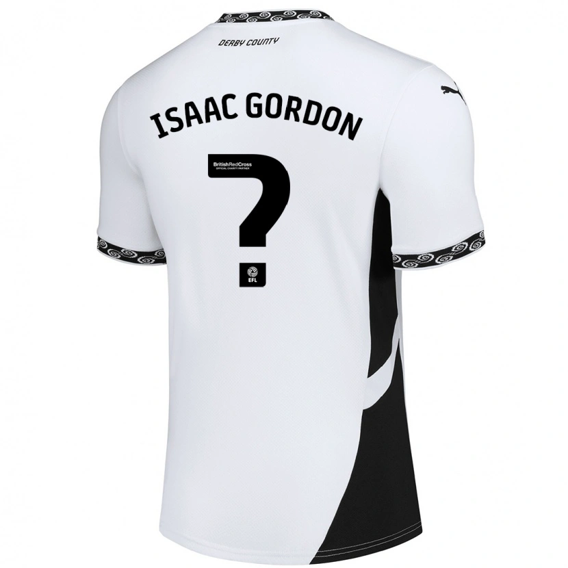 Danxen Kvinder Isaac Gordon #0 Hvid Sort Hjemmebane Spillertrøjer 2024/25 Trøje T-Shirt