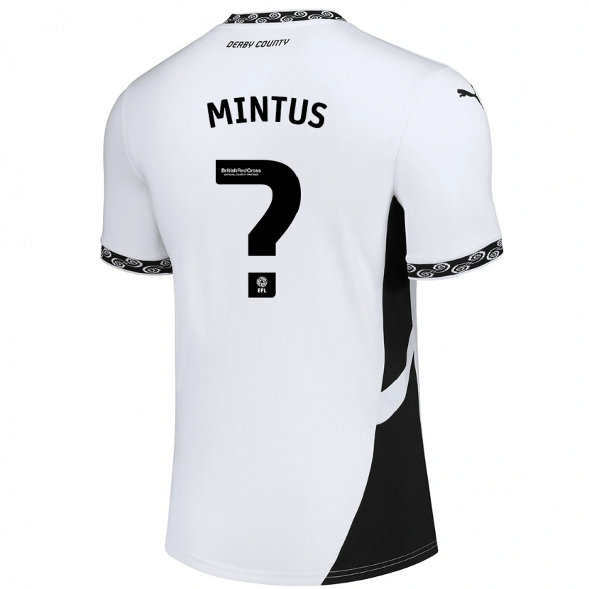 Danxen Kvinder Marley Mintus #0 Hvid Sort Hjemmebane Spillertrøjer 2024/25 Trøje T-Shirt