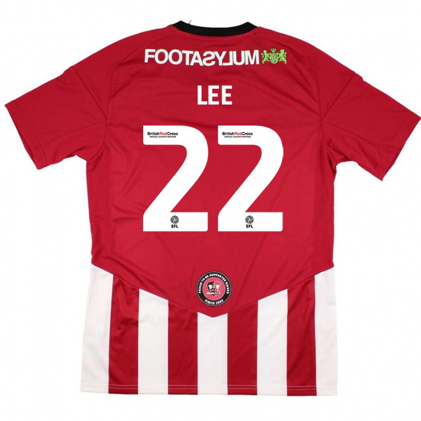 Danxen Kvinder Harry Lee #22 Rød Hvid Hjemmebane Spillertrøjer 2024/25 Trøje T-Shirt