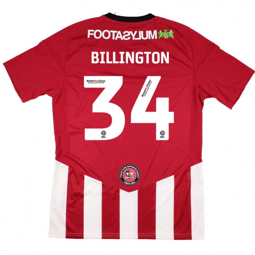 Danxen Kvinder Gabe Billington #34 Rød Hvid Hjemmebane Spillertrøjer 2024/25 Trøje T-Shirt