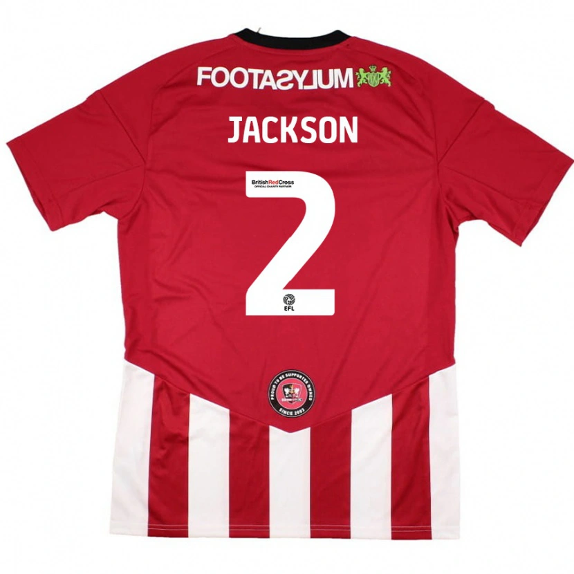 Danxen Kvinder Bow Jackson #2 Rød Hvid Hjemmebane Spillertrøjer 2024/25 Trøje T-Shirt
