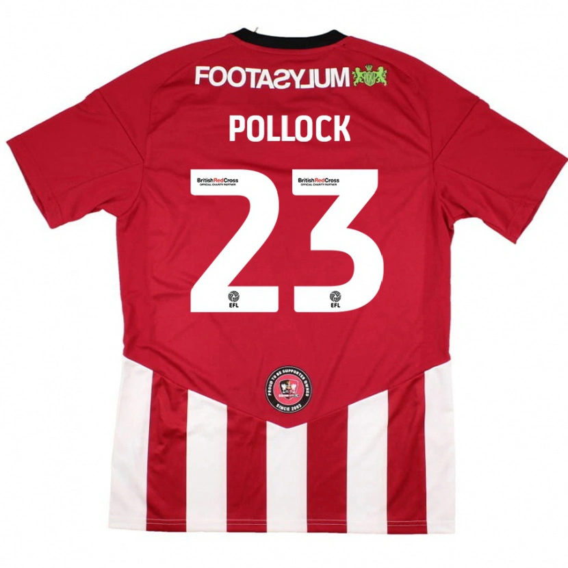 Danxen Kvinder Amber Pollock #23 Rød Hvid Hjemmebane Spillertrøjer 2024/25 Trøje T-Shirt