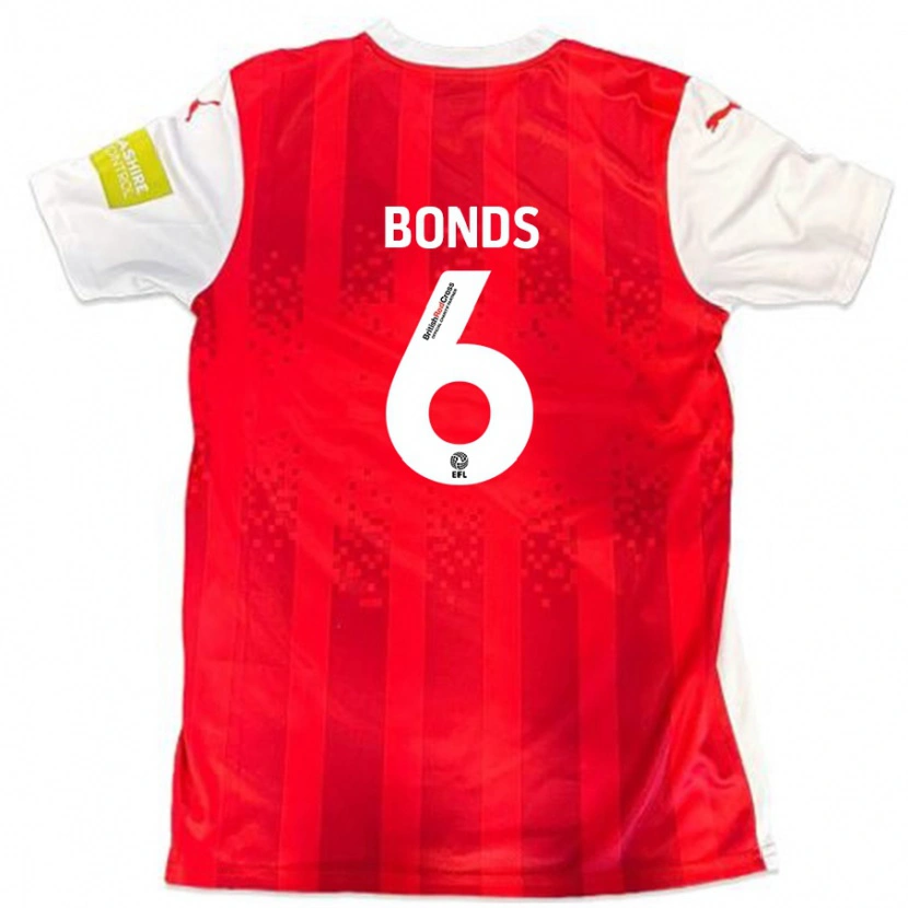 Danxen Kvinder Elliot Bonds #6 Rød Hvid Hjemmebane Spillertrøjer 2024/25 Trøje T-Shirt