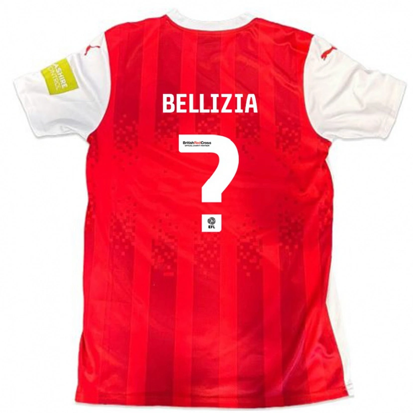 Danxen Kvinder Oliver Bellizia #0 Rød Hvid Hjemmebane Spillertrøjer 2024/25 Trøje T-Shirt