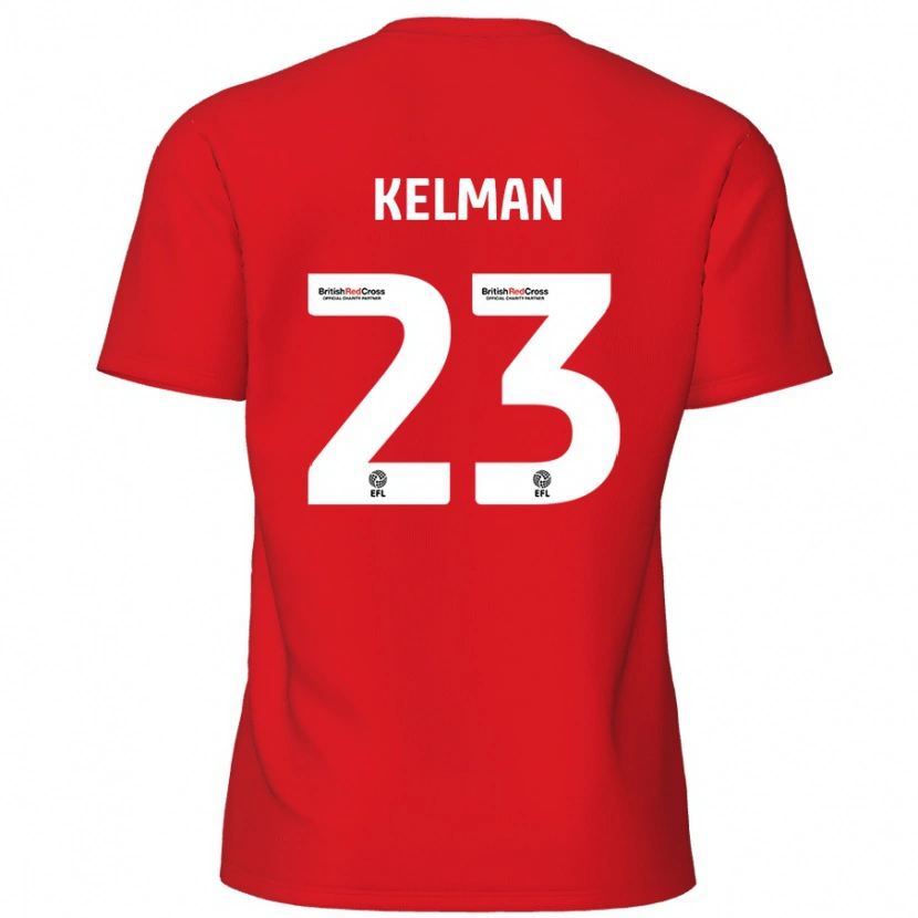 Danxen Kvinder Charlie Kelman #23 Rød Hjemmebane Spillertrøjer 2024/25 Trøje T-Shirt