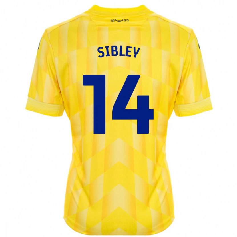 Danxen Kvinder Louie Sibley #14 Gul Hjemmebane Spillertrøjer 2024/25 Trøje T-Shirt
