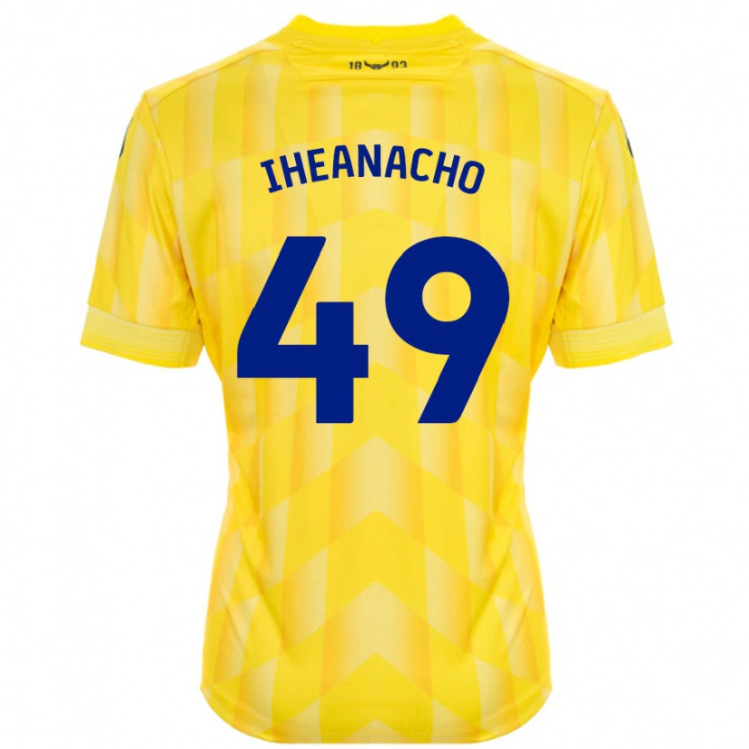 Danxen Kvinder Josh Iheanacho #49 Gul Hjemmebane Spillertrøjer 2024/25 Trøje T-Shirt