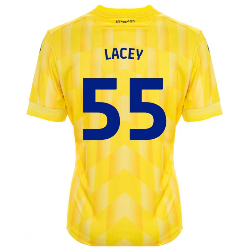 Danxen Kvinder Aaron Lacey #55 Gul Hjemmebane Spillertrøjer 2024/25 Trøje T-Shirt