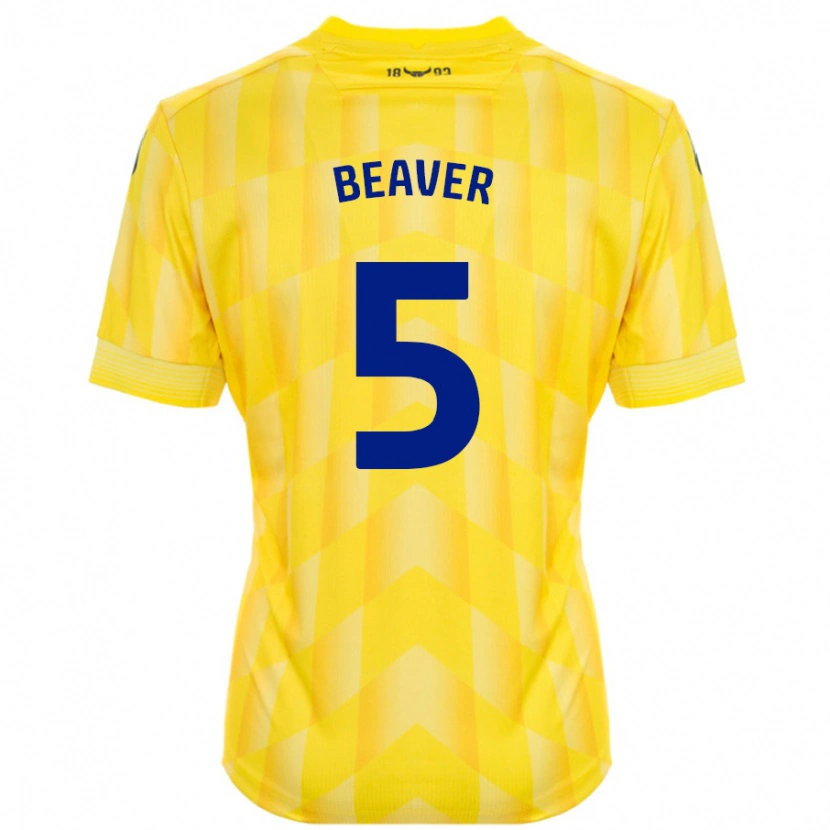 Danxen Kvinder Catherine Beaver #5 Gul Hjemmebane Spillertrøjer 2024/25 Trøje T-Shirt