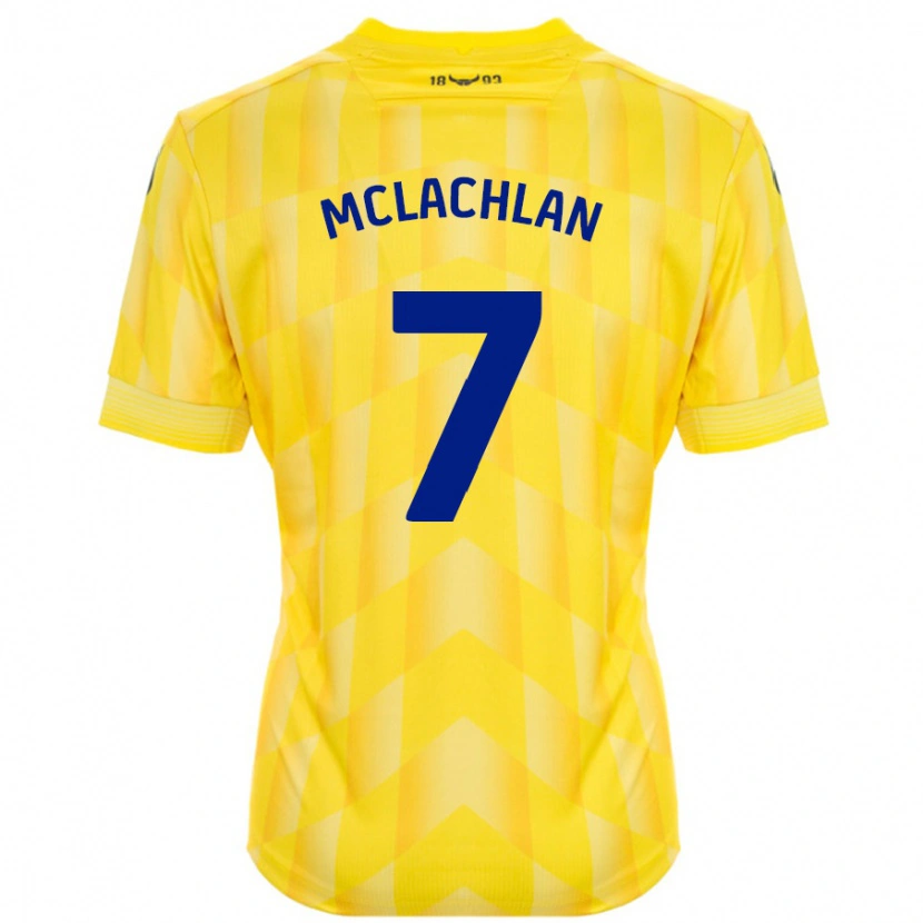Danxen Kvinder Daisy Mclachlan #7 Gul Hjemmebane Spillertrøjer 2024/25 Trøje T-Shirt