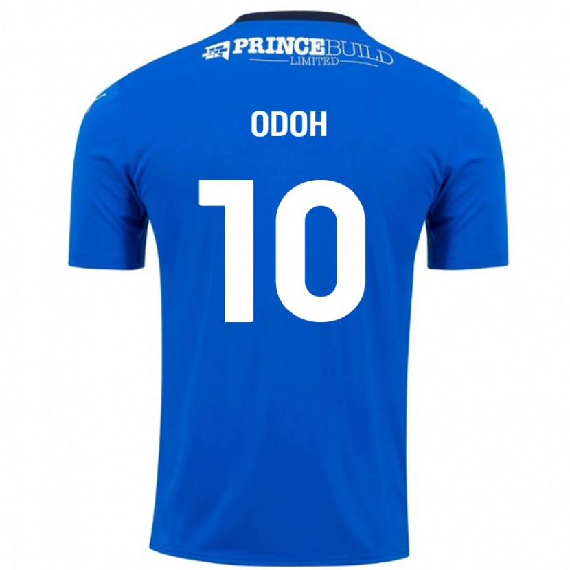 Danxen Kvinder Abraham Odoh #10 Blå Hvid Hjemmebane Spillertrøjer 2024/25 Trøje T-Shirt