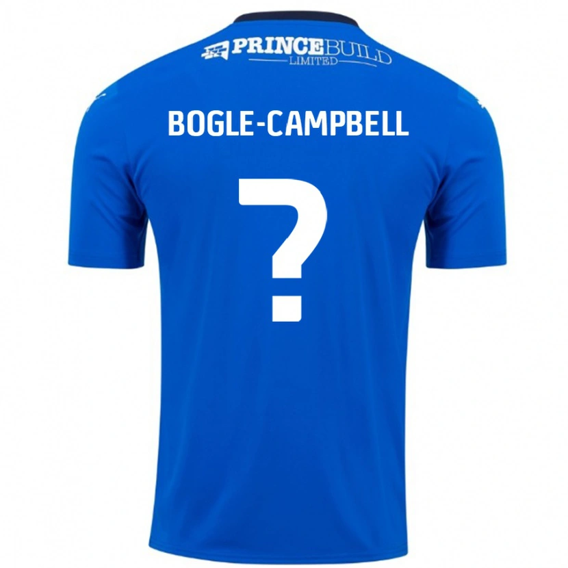 Danxen Kvinder Ma'kel Bogle-Campbell #0 Blå Hvid Hjemmebane Spillertrøjer 2024/25 Trøje T-Shirt