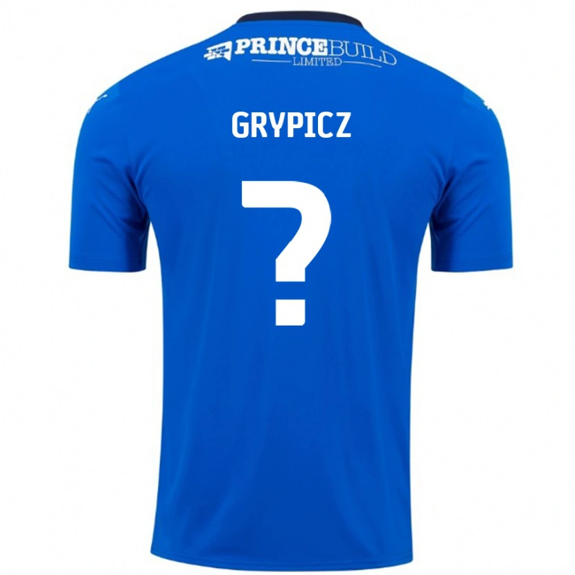 Danxen Kvinder Brandon Grypicz #0 Blå Hvid Hjemmebane Spillertrøjer 2024/25 Trøje T-Shirt