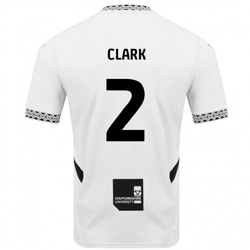 Danxen Kvinder Mitch Clark #2 Hvid Hjemmebane Spillertrøjer 2024/25 Trøje T-Shirt