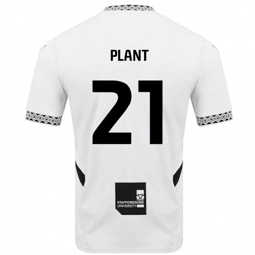 Danxen Kvinder James Plant #21 Hvid Hjemmebane Spillertrøjer 2024/25 Trøje T-Shirt